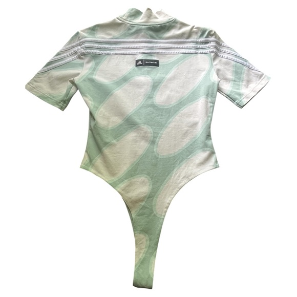 Adidas Marimekko Light Green and White Zip Up Bodysuit in Size Small - Picture 10 of 16